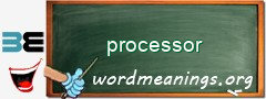 WordMeaning blackboard for processor